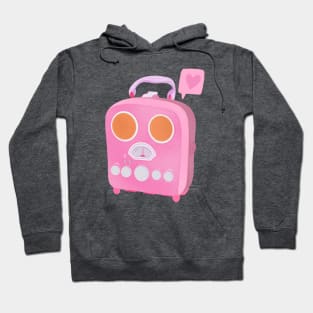 Cute Pink Aesthetic Vintage Radio Hoodie